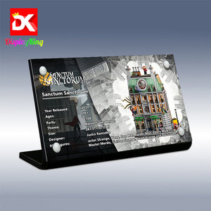 Display King - Acrylic display plaque for Lego Sanctum Sanctorum 76218