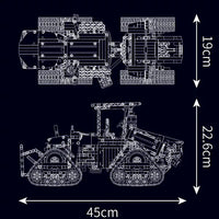 MOULD KING 18020 Pneumatic Crawler Tractor With Motor with 1698 Pieces
