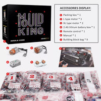 Mould King 13082 Pickup Truck Block Kits Model 3695 pcs with Motor/App Remote
