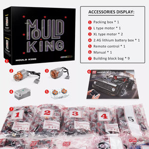 Mould King 13082 Pickup Truck Block Kits Model 3695 pcs with Motor/App Remote