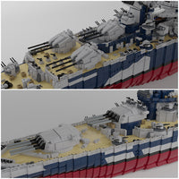 MOC Factory 163300 French Battleship Richelieu with 10803 Pieces
