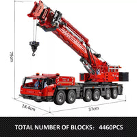 Mould King 17013 Mobile Cranes Building Blocks 4460 Pieces with Motor/APP Remote