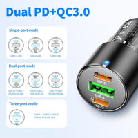 hoco NZ6 PD45W 3-port(2C1A) car charger - black
