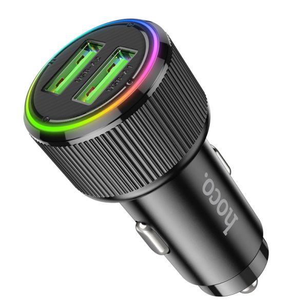 hoco NZ14 Guerrero 36W dual-port car charger - black