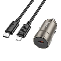 hoco Z57 Glorious single-port PD30W car charger set(C to iP)
