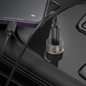 hoco Z57 Glorious single-port PD30W car charger set(C to iP)