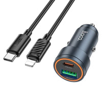 hoco Z57A Glorious PD30W+QC3.0 car charger set(C to iP)
