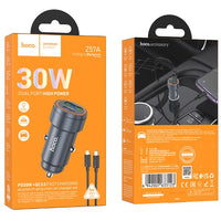 hoco Z57A Glorious PD30W+QC3.0 car charger set(C to iP)
