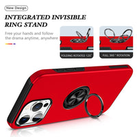 Magnetic Ring Holder Shockproof Cover Case for iPhone 16
