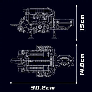 MOULD KING 10131 BGT Supercar With W16 Engine With Motor with 952 Pieces