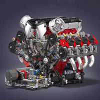 MOULD KING 10130 F488 Supercar V8 Engine With Motor with 2718 Pieces
