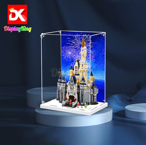 Display King - Acrylic display case for Lego The Disney Castle 71040 3mm Thickness dust-Free and Crystal Clear Display case with Screw