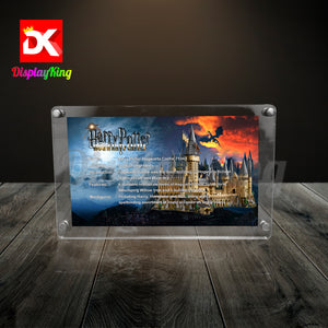 Display King - Acrylic photo frame for Lego Hogwarts Castle 71043