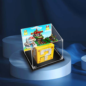 Display King -Acrylic display case with screw for LEGO® Super Mario 64 Question Mark 71395