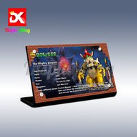 Display King - Acrylic display plaque for Lego The Mighty Bowser 71411
