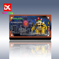 Display King - Acrylic display plaque for Lego The Mighty Bowser 71411
