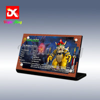 Display King - Acrylic display plaque for Lego The Mighty Bowser 71411