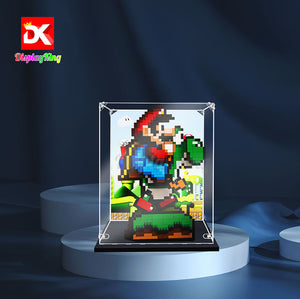 Display King - Acrylic display case with screw for LEGO® Super Mario World™: Mario & Yoshi 71438