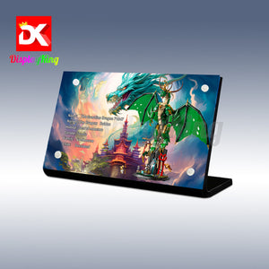 Display King - Acrylic display plaque for Lego The Guardian Dragon 71847