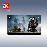 Display King - Acrylic display plaque for Lego TIE Fighter Pilot Helmet 75274
