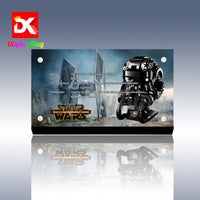 Display King - Acrylic display plaque for Lego TIE Fighter Pilot Helmet 75274
