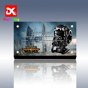 Display King - Acrylic display plaque for Lego TIE Fighter Pilot Helmet 75274