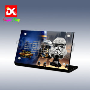 Display King - Acrylic display plaque for Lego Stormtrooper Helmet 75276