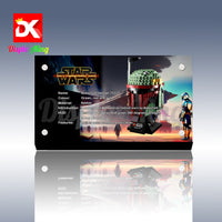 Display King - Acrylic display plaque for Lego Boba Fett Helmet 75277
