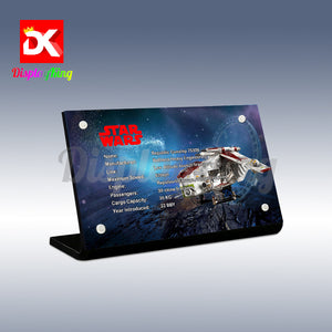 Display King - Acrylic display plaque for LEGO Republic Gunship 75309