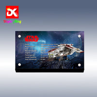 Display King - Acrylic display plaque for LEGO Republic Gunship 75309
