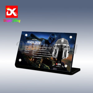 Display King - Acrylic display plaque for Lego The Mandalorian Helmet 75328