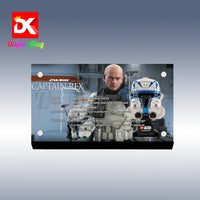 Display King - Acrylic display plaque for Lego Captain Rex Helmet 75349
