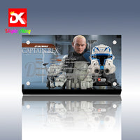 Display King - Acrylic display plaque for Lego Captain Rex Helmet 75349
