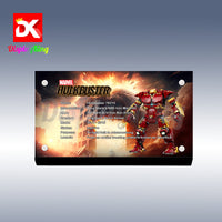 Display King - Acrylic display plaque for Lego Hulkbuster 76210
