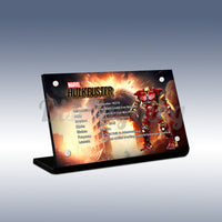 Display King - Acrylic display plaque for Lego Hulkbuster 76210
