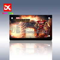 Display King - Acrylic display plaque for Lego Hulkbuster 76210
