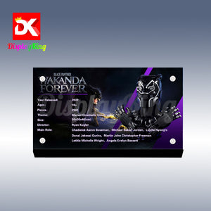 Display King - Acrylic display plaque for Lego Black Panther 76215