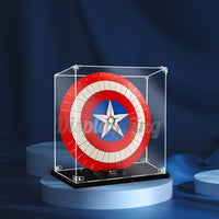 Display King - Acrylic display case with screw for LEGO® Captain America's shield 76262
