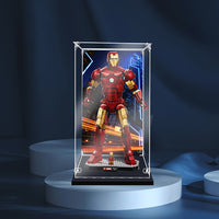 Display King -Acrylic display case with screw for LEGO® lron Man Mark 3 Collectors' Edition 76344
