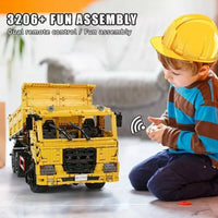 Mould King 17012 Remote Control Three Way Dumper Truck Vehicle Building Toy Set
