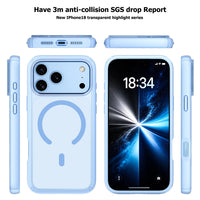 Dual Color Shockproof Transparent Case Cover With Magnetic Ring for iPhone 17 Pro / 18 Pro
