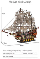 Mould King 13138 Pirates Ship Model Building Blocks Kits, MOC Dutchman Sailboat
