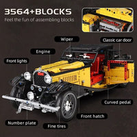 Building Blocks Car Set MOC Classic Vintage T50 DIY Model Bricks Toys Kids 13080
