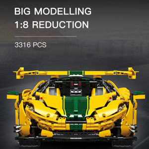 JIESTAR 91101 Yellow McLaren Sports Car With 3316 Pieces