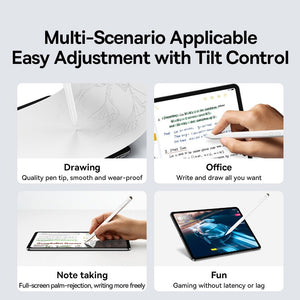 Baseus LED Indicators Smooth Capacitive Writing Stylus (Active + Passive Version) SXBC040002-White