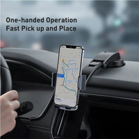 Baseus 2 in 1 Gravity Car Phone Mount Holder For Air Vent and Dashboard SUYK000001-Black
