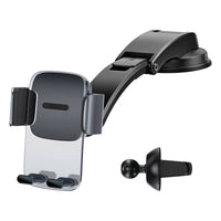 Baseus 2 in 1 Gravity Car Phone Mount Holder For Air Vent and Dashboard SUYK000001-Black
