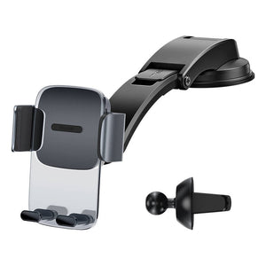 Baseus 2 in 1 Gravity Car Phone Mount Holder For Air Vent and Dashboard SUYK000001-Black