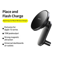 Baseus Big Energy Car Mount Wireless Charger For Dashboards and Air Outlets WXJN-01
