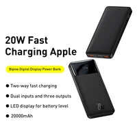 Baseus Bipow Fast Charging Power Bank 20000mAh 20W (Overseas Edition) PPBD050501-Black
